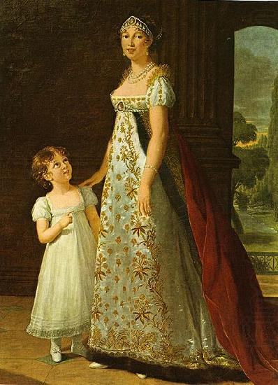 Portrait of Caroline Murat with her daughter, eisabeth Vige-Lebrun